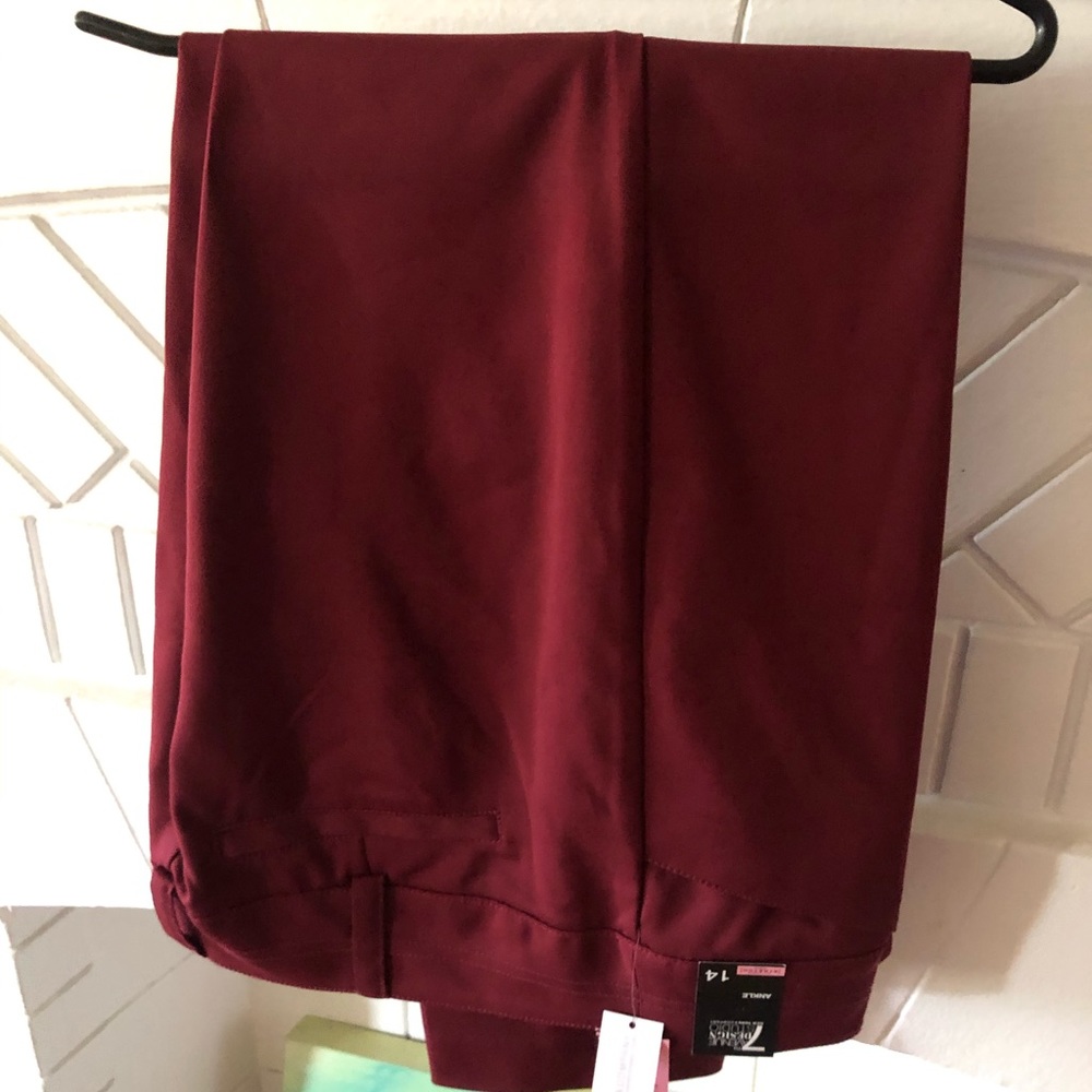 Burgundy New York and Company ankle pants